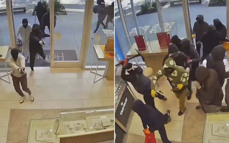 Video: 25 Men Ransack California Jewelry Store in $1 Million Heist   – EVOL